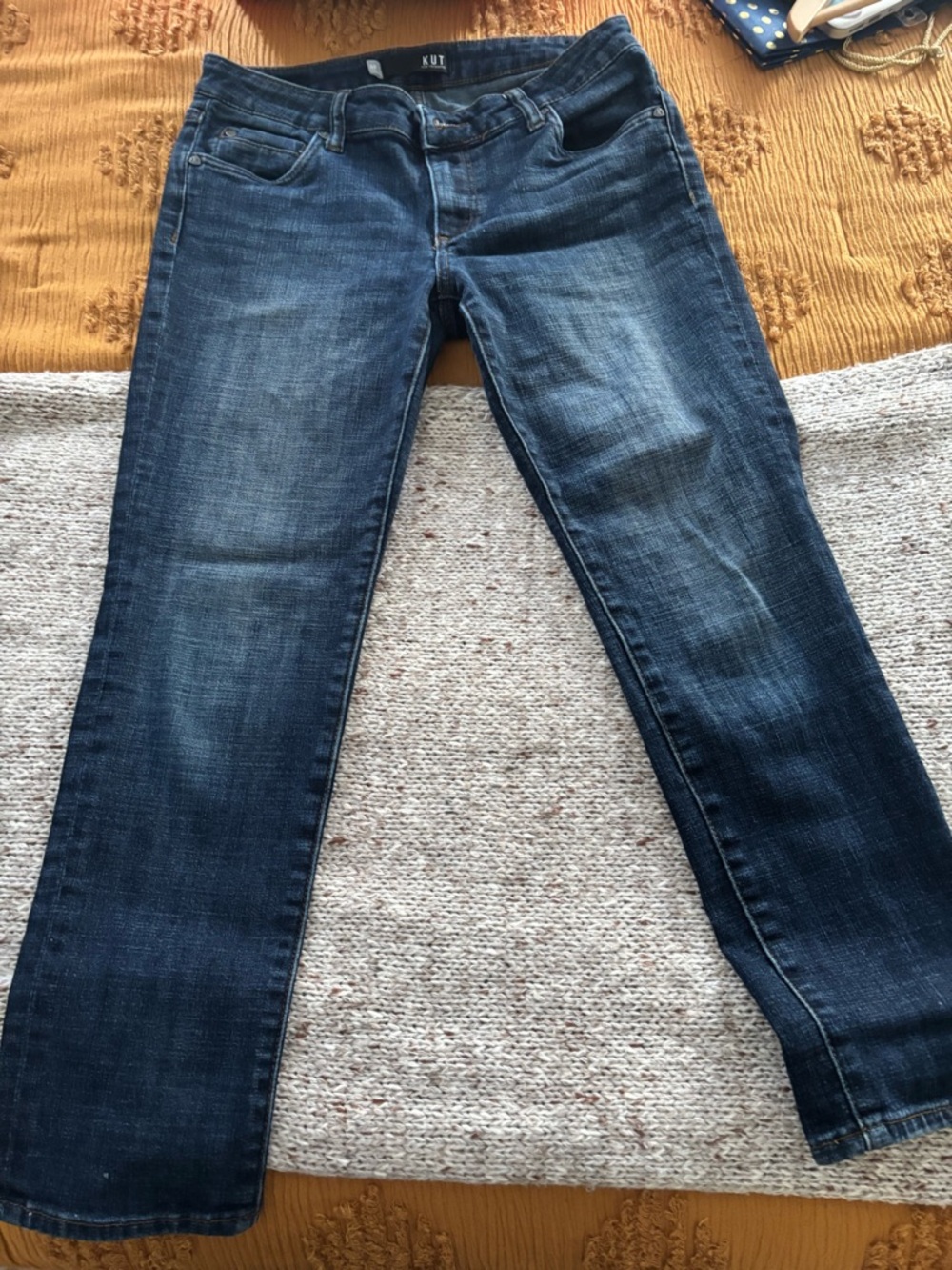 Kut from the Kloth Women's Dark Blue Straight-Leg Jeans